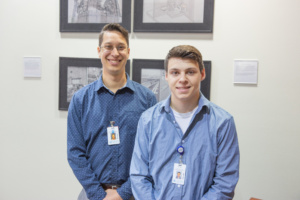 Intern Michael Eastham with supervisor Timothy Eby